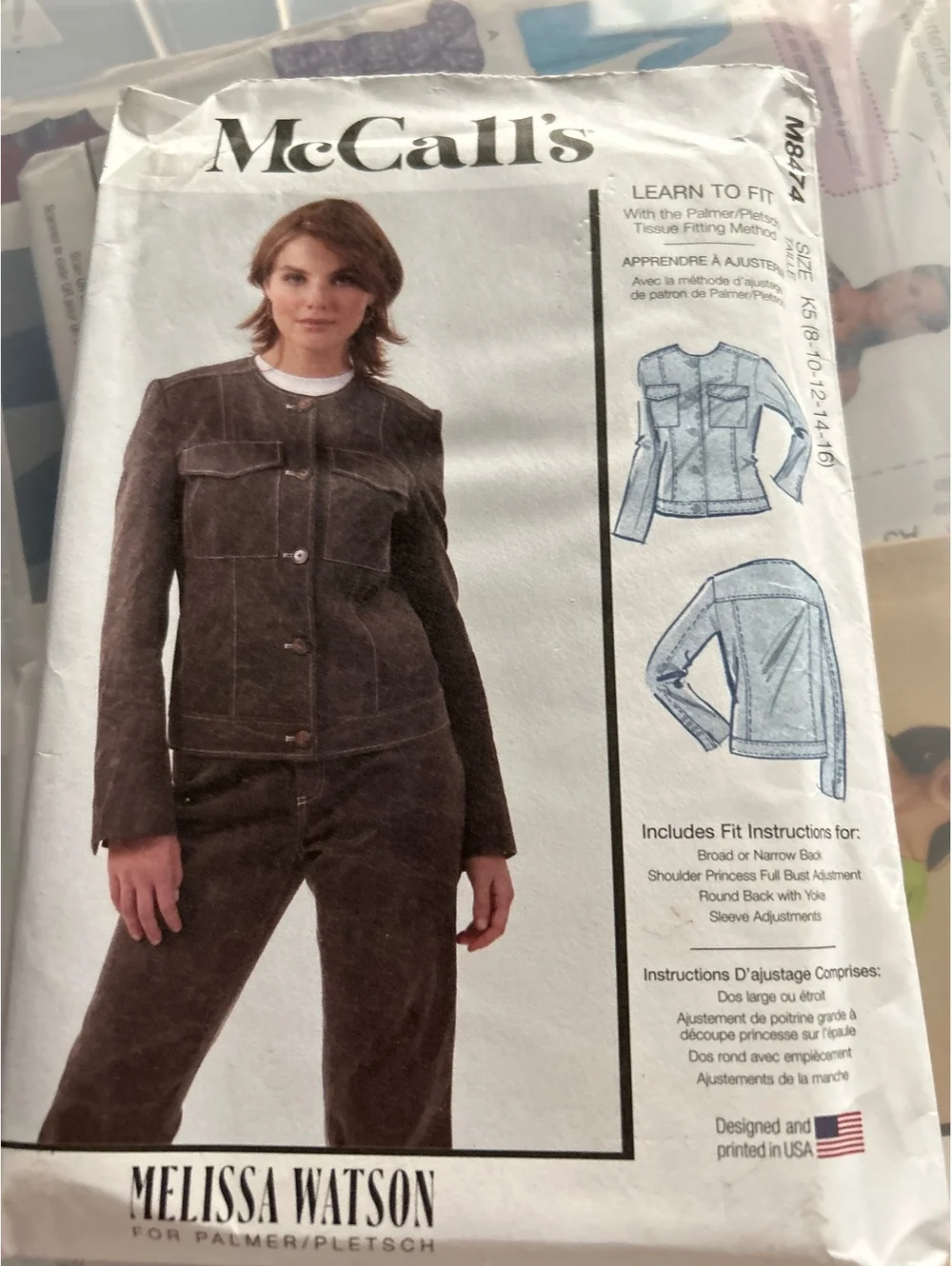 McCall's Melissa Watson Sewing Pattern M9241 - Jacket and Pants